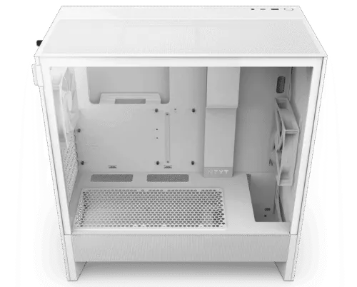 NZXT H5 Flow Compact Mid-Tower ATX Airflow Case-White - Image 5