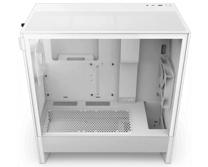 NZXT H5 Flow Compact Mid-Tower ATX Airflow Case-White - Image 5