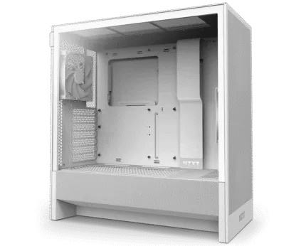 NZXT H5 Flow Compact Mid-Tower ATX Airflow Case-White