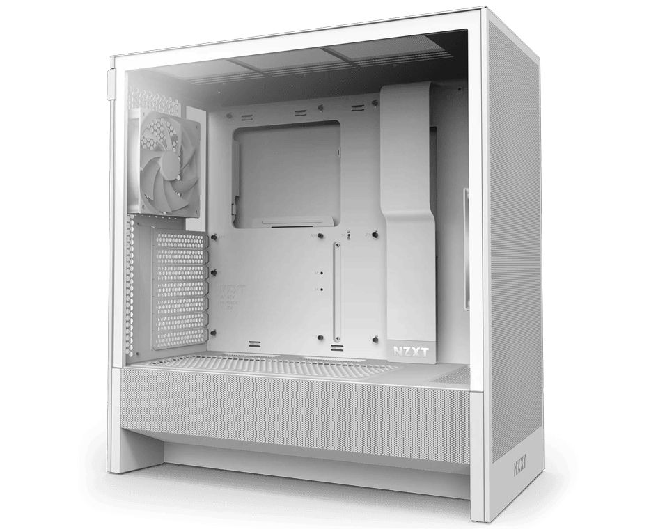 NZXT H5 FLOW white ATX MID TOWER CASe-6 NZXT H5 Flow Compact Mid-Tower ATX Airflow Case-White - Image 1