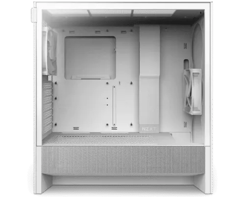 NZXT H5 Flow Compact Mid-Tower ATX Airflow Case-White - Image 2