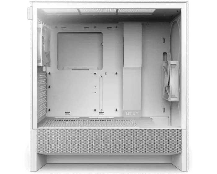 NZXT H5 Flow Compact Mid-Tower ATX Airflow Case-White - Image 2