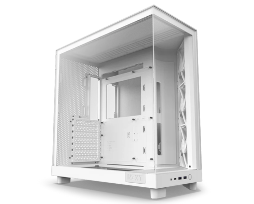 NZXT H6 Flow RGB Compact Dual-Chamber Mid-Tower Airflow Case-White - Image 2