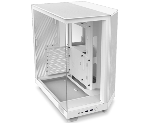NZXT H6 Flow RGB Compact Dual-Chamber Mid-Tower Airflow Case-White - Image 4
