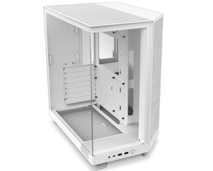 NZXT H6 Flow RGB Compact Dual-Chamber Mid-Tower Airflow Case-White - Image 4
