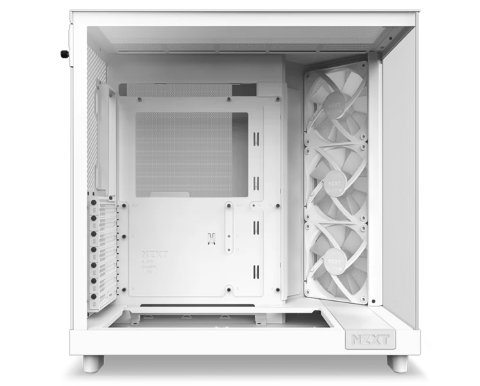 NZXT H6 Flow RGB Compact Dual-Chamber Mid-Tower Airflow Case-White - Image 8