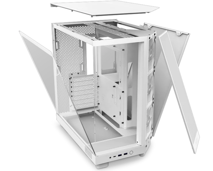 NZXT H6 Flow RGB Compact Dual-Chamber Mid-Tower Airflow Case-White - Image 9