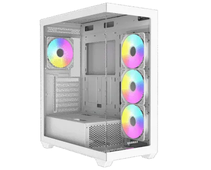 RAIDMAX Infinita I800 Black ARGB Mid-Tower Gaming Case-White