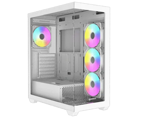 RAIDMAX Infinita I800 Black ARGB Mid-Tower Gaming Case-White
